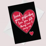 Valentines Day Card For Him Her LOVE YOU Card Boyfriend