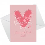 Our 1st Valentines Day Card Personalised Couple Card Boyfriend