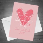 Our 1st Valentines Day Card Personalised Couple Card Boyfriend