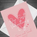 Our 1st Valentines Day Card Personalised Couple Card Boyfriend