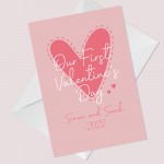 Our 1st Valentines Day Card Personalised Couple Card Boyfriend