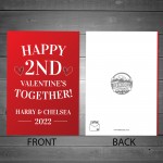 2nd Valentines Together Card Personalised Perfect Card For Him