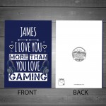 Funny Valentines Cards For Him GAMING Card Perfect For Boyfriend