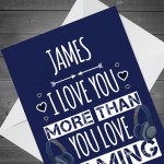 Funny Valentines Cards For Him GAMING Card Perfect For Boyfriend