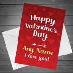 PERSONALISED Valentines Day Card For Him Her LOVE Boyfriend Girl