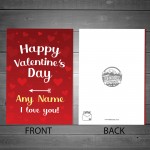 PERSONALISED Valentines Day Card For Him Her LOVE Boyfriend Girl