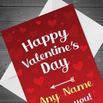 PERSONALISED Valentines Day Card For Him Her LOVE Boyfriend Girl