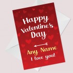 PERSONALISED Valentines Day Card For Him Her LOVE Boyfriend Girl