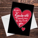 Valentines Day Cards For Him Her Soulmate Card Anniversary Card