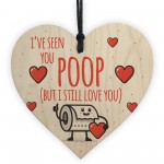 Valentine Funny Wood Heart Gift For Him Her Boyfriend Girlfriend