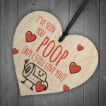 Valentine Funny Wood Heart Gift For Him Her Boyfriend Girlfriend