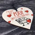 Valentine Funny Wood Heart Gift For Him Her Boyfriend Girlfriend