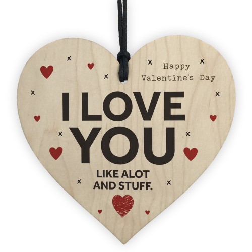 Valentines Day Love Gift For Him Her Novelty Wood Heart Gifts