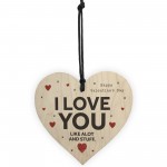 Valentines Day Love Gift For Him Her Novelty Wood Heart Gifts