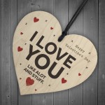 Valentines Day Love Gift For Him Her Novelty Wood Heart Gifts