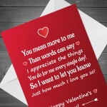 Valentines Card For Him Her Love Poem Perfect For Boyfriend