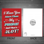 Valentines Card For Boyfriend Husband Phone FUNNY JOKE Card 