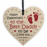 Valentines Gift For Best Daddy To Be Wooden Heart Bump Gifts