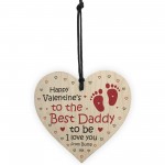 Valentines Gift For Best Daddy To Be Wooden Heart Bump Gifts