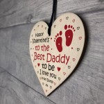 Valentines Gift For Best Daddy To Be Wooden Heart Bump Gifts