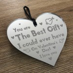 Valentines Gifts For Him Her Engraved Heart BEST GIFT Boyfriend