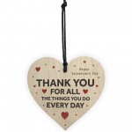 Valentines Day Gift Wood Heart Gift For Him Her THANK YOU