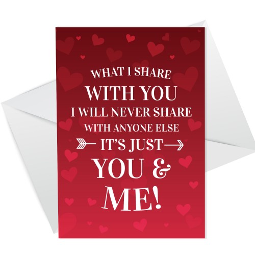 YOU AND ME Card Anniversary Card For Him Her Boyfriend Husband