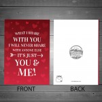 YOU AND ME Card Anniversary Card For Him Her Boyfriend Husband