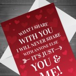 YOU AND ME Card Anniversary Card For Him Her Boyfriend Husband