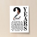 2nd Anniversary Gift Print Personalised Photo Husband Wife