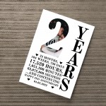 2nd Anniversary Gift Print Personalised Photo Husband Wife