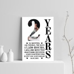 2nd Anniversary Gift Print Personalised Photo Husband Wife