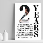 2nd Anniversary Gift Print Personalised Photo Husband Wife