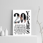 20th Anniversary Gift Print Personalised Photo Husband Wife