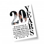 20th Anniversary Gift Print Personalised Photo Husband Wife