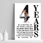 4th Anniversary Gift Print Personalised Photo Husband Wife