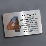 4th Anniversary Gift Personalised Card Gift For Husband Wife