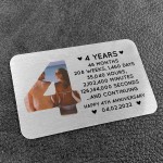 4th Anniversary Gift Personalised Card Gift For Husband Wife