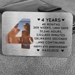 4th Anniversary Gift Personalised Card Gift For Husband Wife