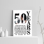 50th Anniversary Gift Print Personalised Photo Husband Wife