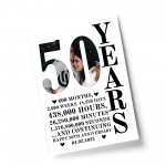 50th Anniversary Gift Print Personalised Photo Husband Wife