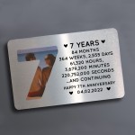 7th Anniversary Gift Personalised Card Gift For Husband Wife