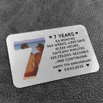 7th Anniversary Gift Personalised Card Gift For Husband Wife