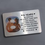 8th Anniversary Gift Personalised Card Gift For Husband Wife