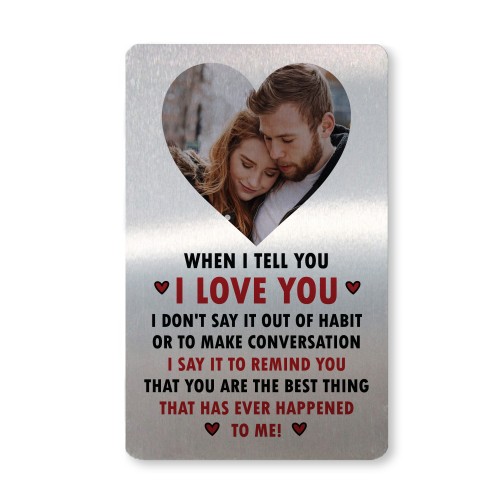 Personalised Valentines Gift Wallet Card I LOVE YOU Boyfriend