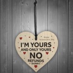 Funny Valentines Day Gift Idea For Him Her Novelty Wood Heart