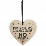 Funny Valentines Day Gift Idea For Him Her Novelty Wood Heart