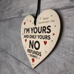 Funny Valentines Day Gift Idea For Him Her Novelty Wood Heart