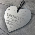 Valentines Day Gift Engraved Heart THANK YOU Gift For Boyfriend 