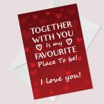 Favourite Place To Be Card For Him Her Boyfriend Girlfriend